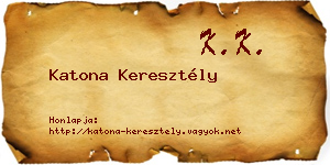 Katona Keresztély névjegykártya