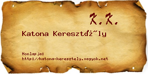 Katona Keresztély névjegykártya